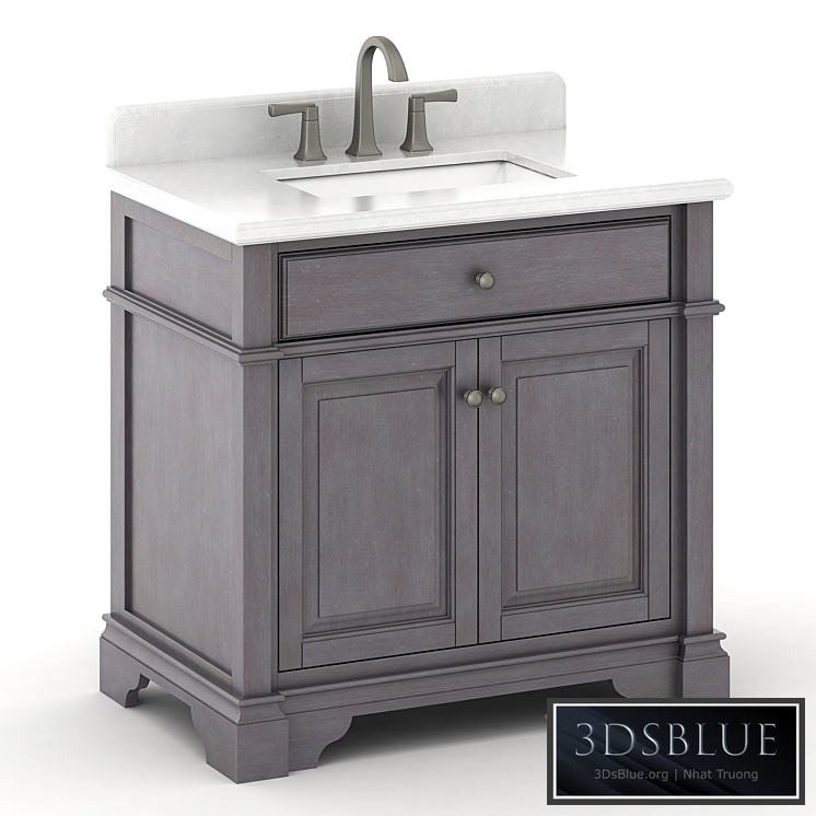 30 "single sink wooden vanity with Alpine Mist top