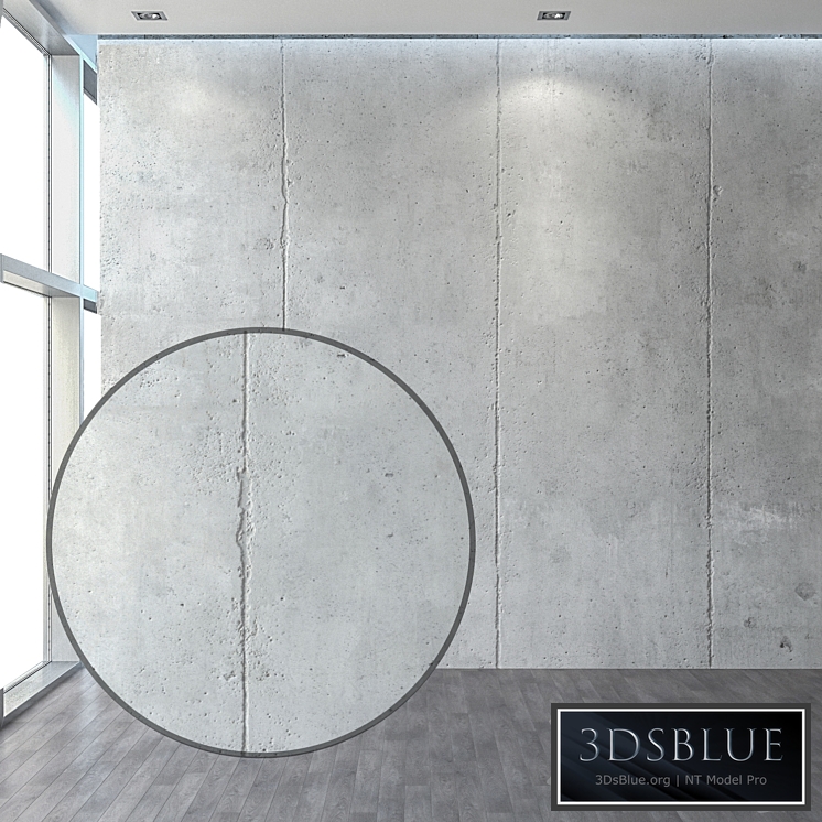 Concrete with vertical seam