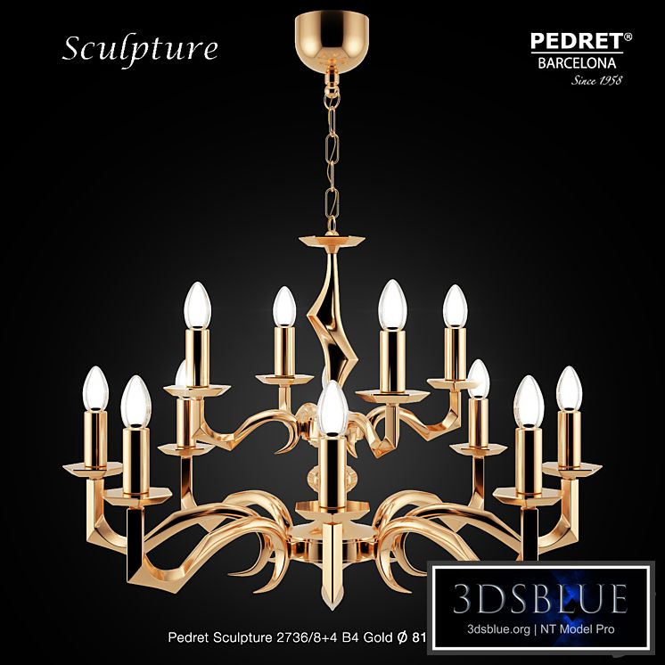 Pedret Sculpture 2736/8 + 4 B4 Gold