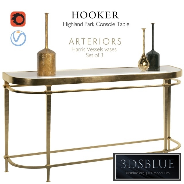 Hooker Highland Park & ​​Arteriors vases