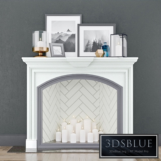 Fireplace with decor