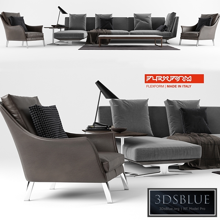 Flexform Set 02 Evergreen Sofa