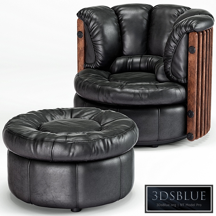 Isle D'Palm Arm Chair, Ottoman