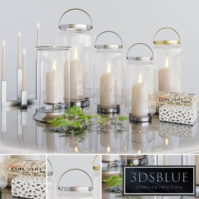 Fascinating candlesticks with candles and decor