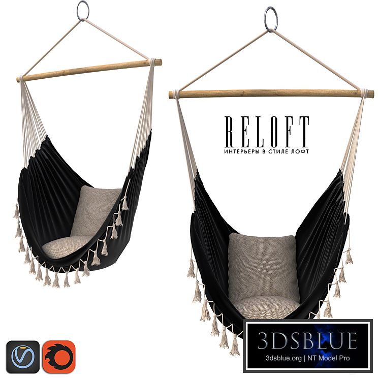 CHAIR-HAMAC PROVINCIAL IN BLACK COLOR