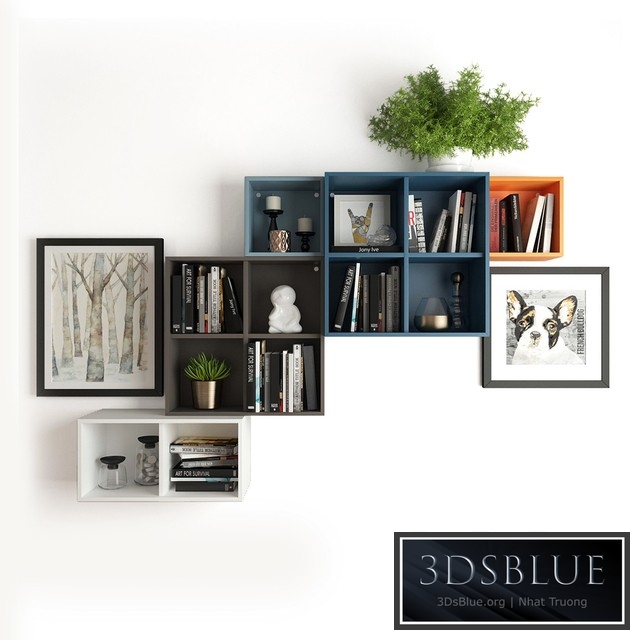 A combination of wall cabinets Ikea.