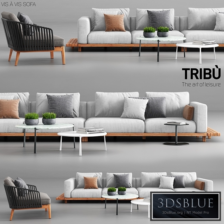 Tribu Vis a Vis Sofa and Mood Club Chair