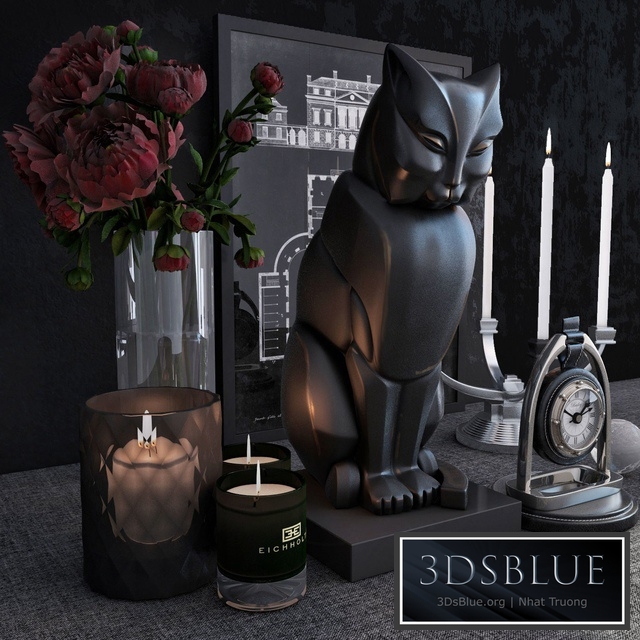 Decorative set of the firm Eichholtz, the set includes: