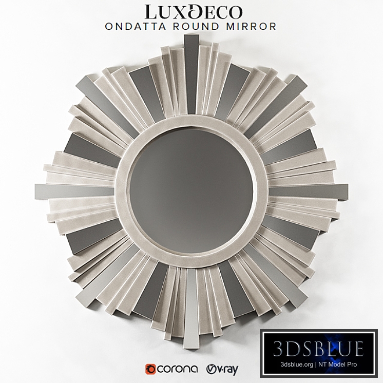 LUXDECO ONDATTA ROUND MIRROR