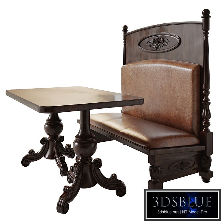 Furniture for a restaurant with thread elements