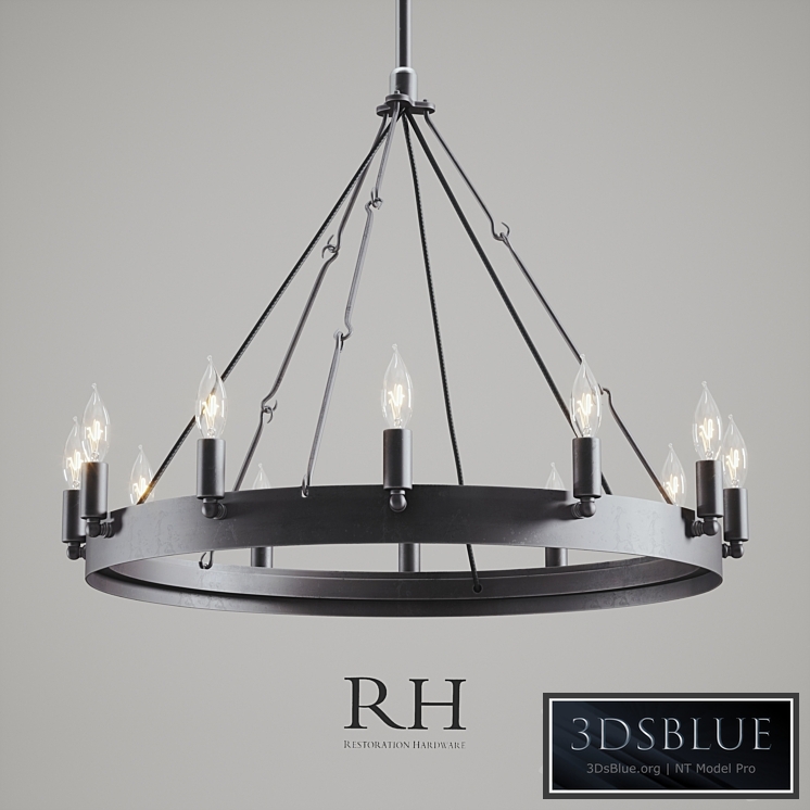 CAMINO VINTAGE CANDELABRA / FILAMENT ROUND CHANDELIER IRON