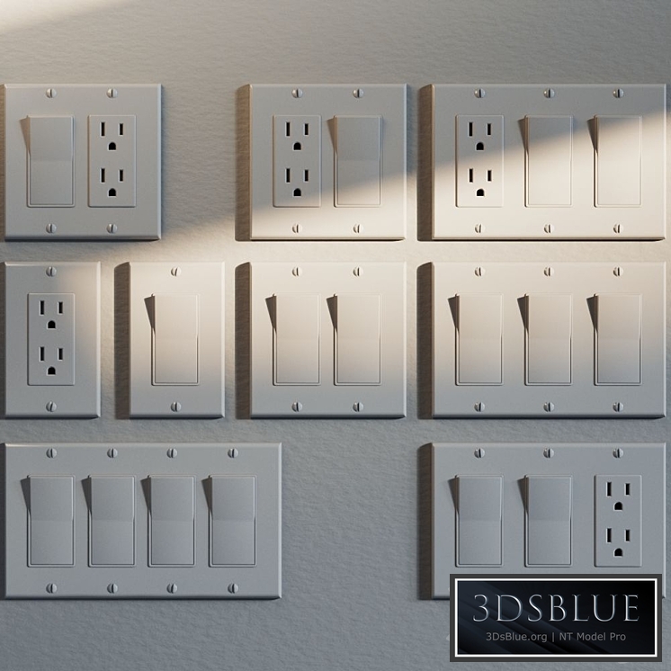 NEMA 5-15R Outlet & Rocker Light Switches