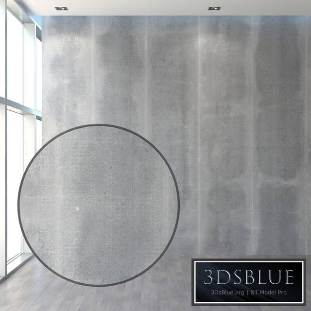 Concrete wall with stitched seams