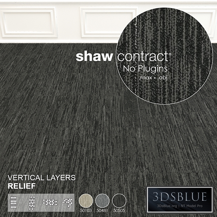 Shaw Carpet Vertical Layers Wall to Wall Floor No 3