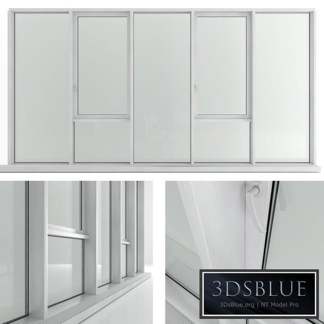 Panoramic window in the floor with radiator