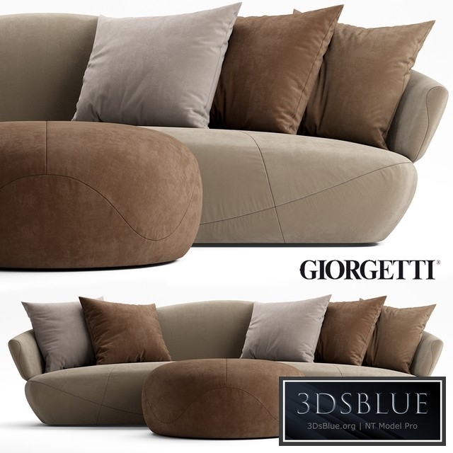 Sofa and pouf Giorgetti SOLEMYIDAESOLEMYIDAE
