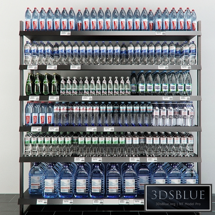 Rack with mineral water