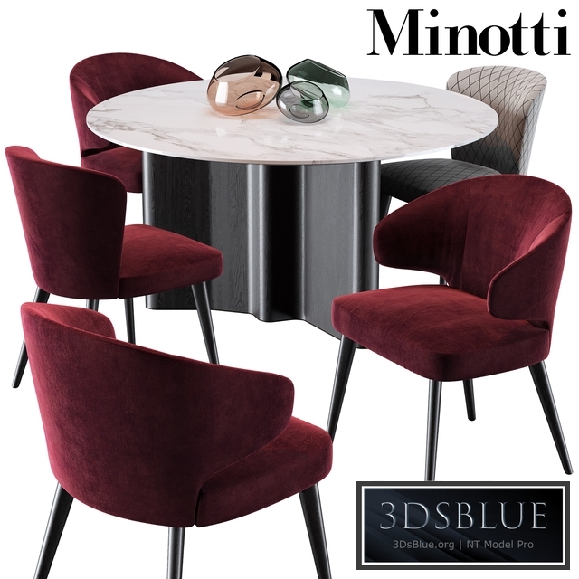 Minotti Aston Dining Chair Lou Dining Table
