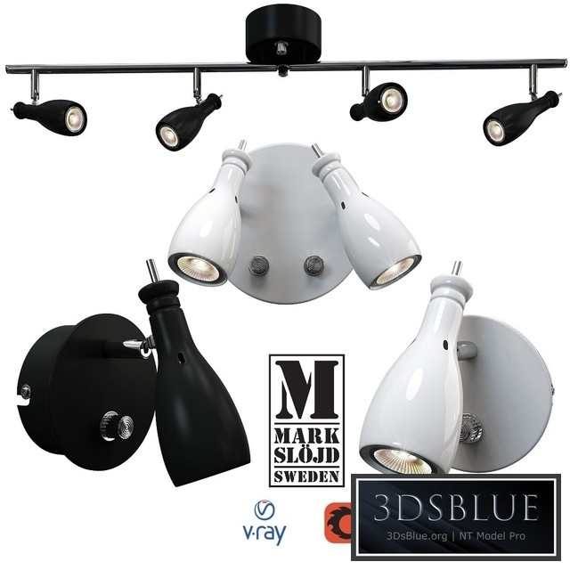 Model LAMMHULT, wall and ceiling light from MARKSLÖJD, Sweden.