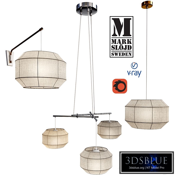 Model CORSE, wall and ceiling light from MARKSLOJD, Sweden.