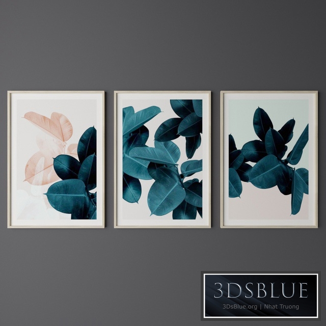 Set of Tropical Leaf Print