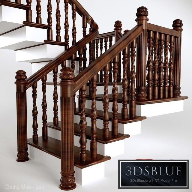 Wooden two-step ladder with a platform