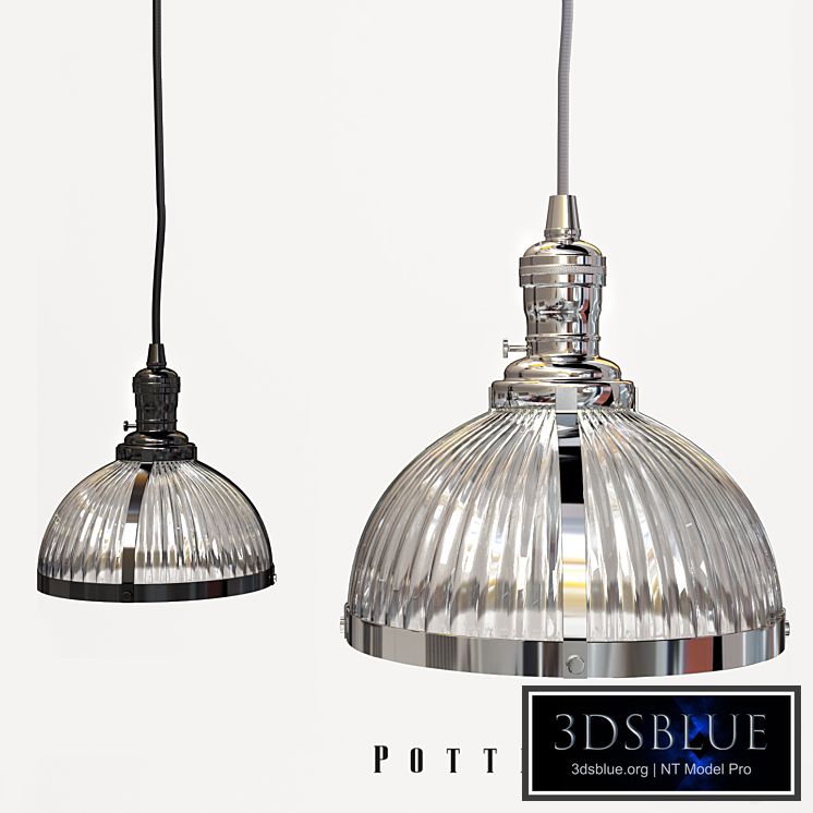 PB Classic Pendant - Ribbed Glass