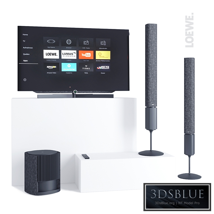 LOEWE TV set Bild 7.55 and speakers Klang 5