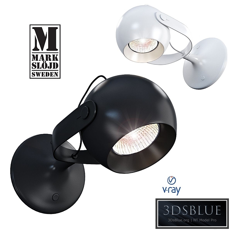 Model KLOT, wall lamp from MARKSLOJD, Sweden.