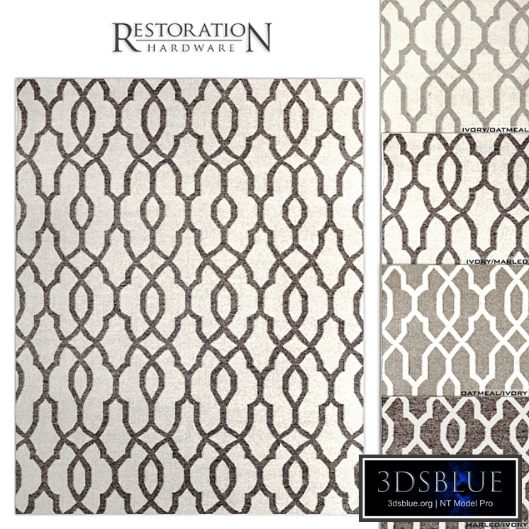 RH Fretwork Flatweave Rug