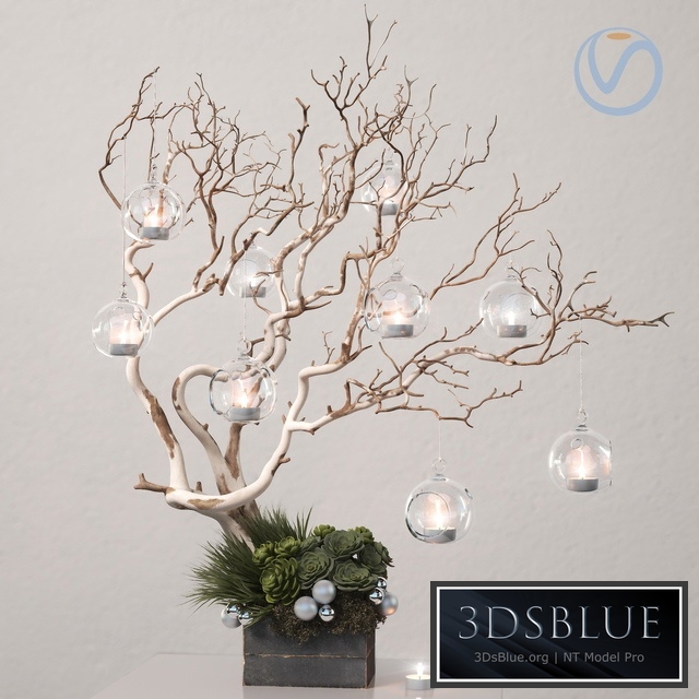 ikebana with candles