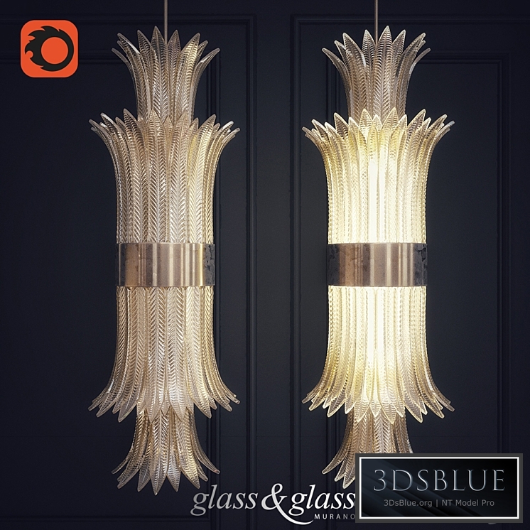 Ceiling lamp Glass & Glass Sciabole 1 art.1860 / s