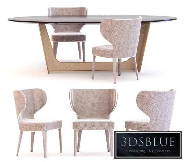 Wings table and chair of Aida factory RUGIANO