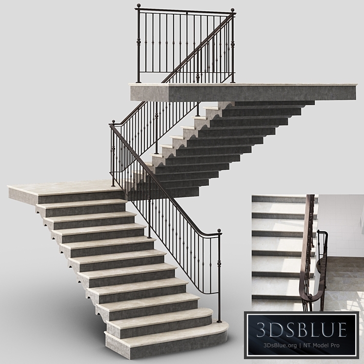 Classic Stair with Iron railing