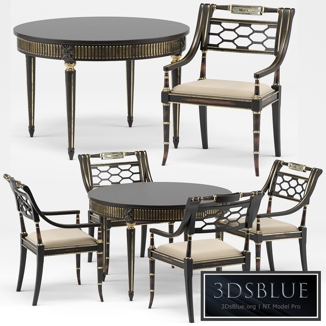 Sophy's Regency Armchair, Gustavian Round Dining Table