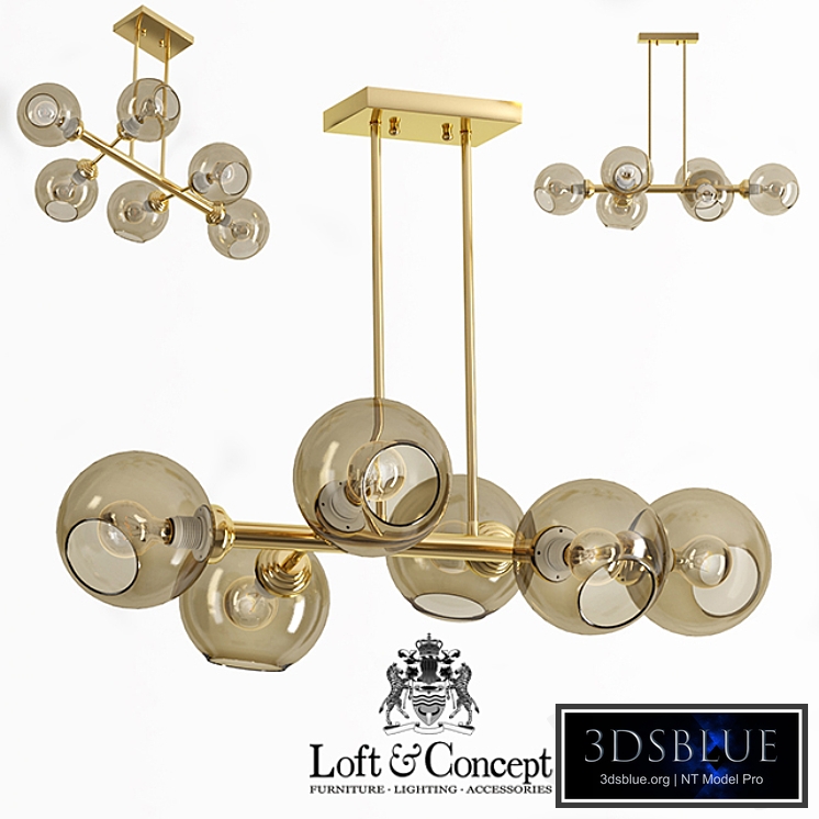 Glass Bubble Chandelier Brass Chandelier