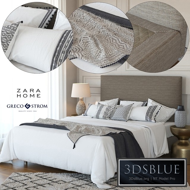 Zara Home Linen Collection Bedding + Greco Strom Bed # 7