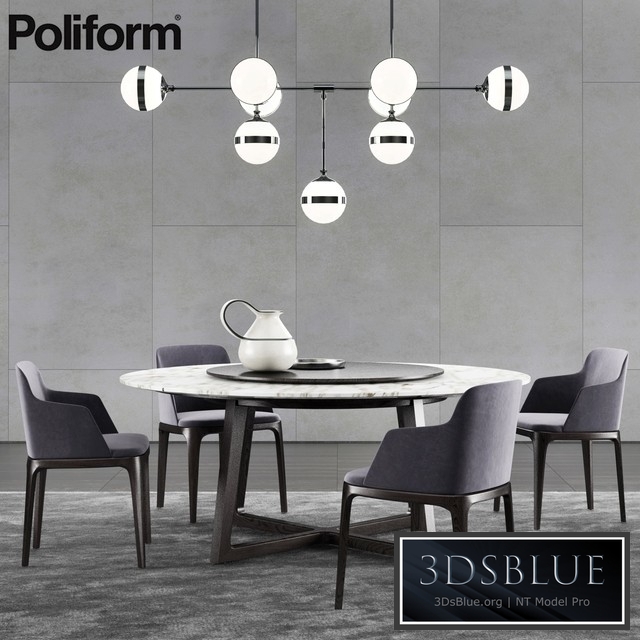 Poliform Concorde Table & Grace Chair 2