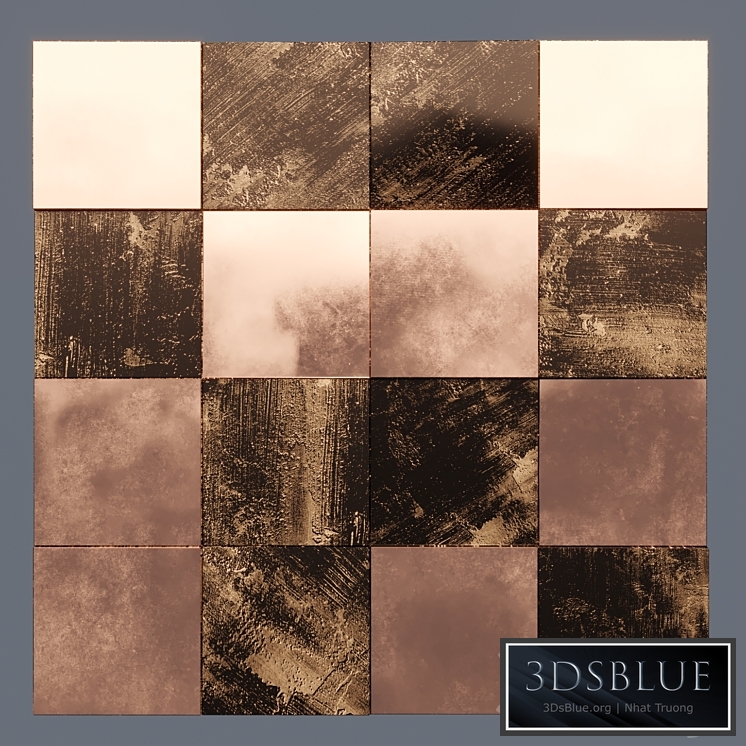 METAL BRONZE 3D CUBES