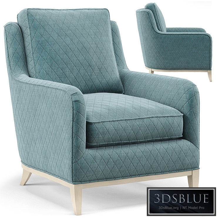 Madison Coastal Diamond Teal Milk Paint Armchair
