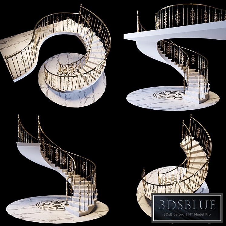 Staircase with handrails
