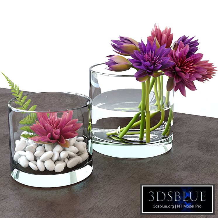 Flower arrangement in a glass vase