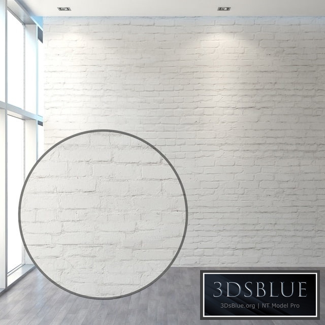 Aged brickwork of white brick