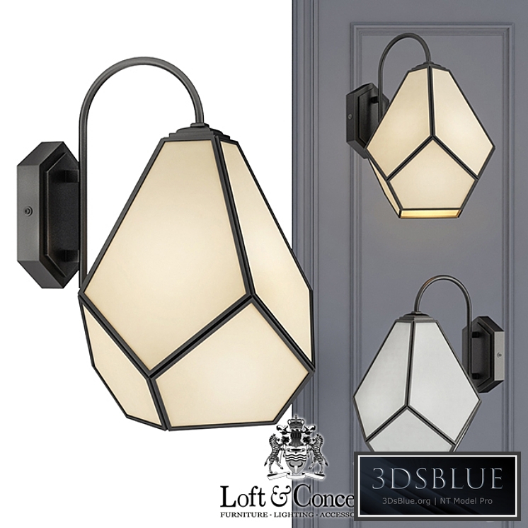 Sconce Geometry Glass Light Bra Milk