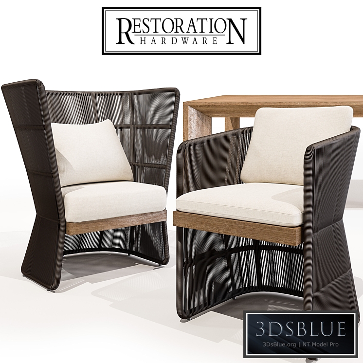 RH Havana Fun and Armchair with Arles Table