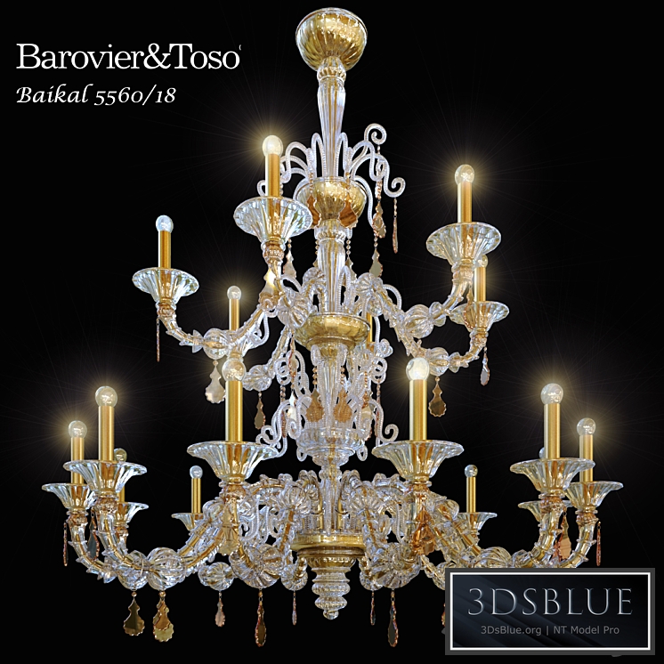 chandelier Barovier & Toso Baikal 5560/18