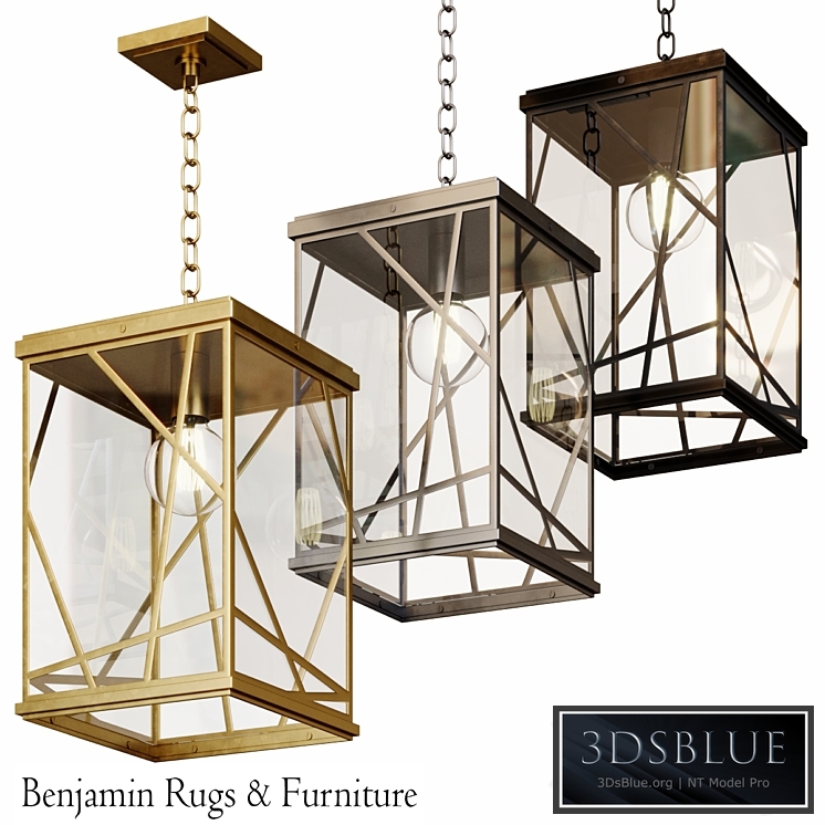 Robert Abbey Michael Berman Bond Clear Glass Pendant