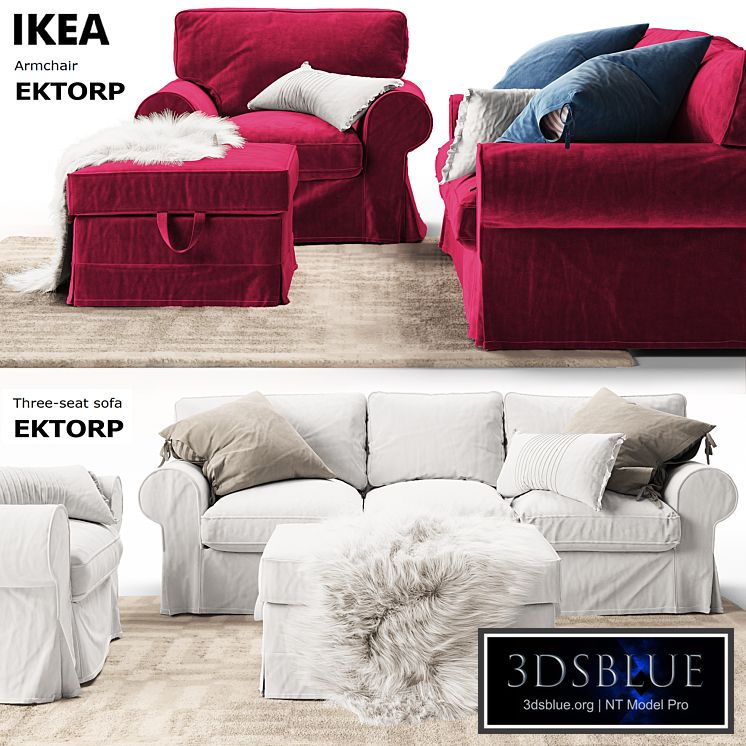 Three-seat sofa EKTORP Ikea / Triple sofa EKTORP Ikea