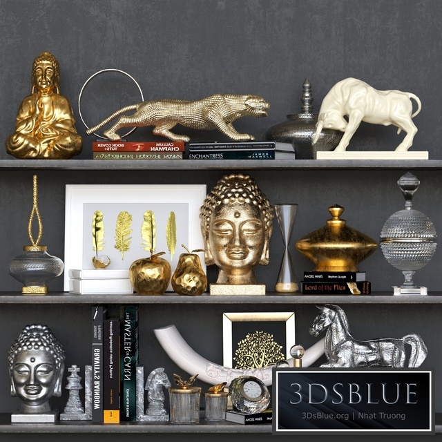 A collection of sculptures for design projects and decor elements to create coziness