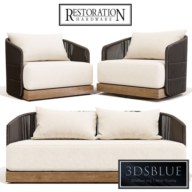 RH Havana Swivel and Lounge Chair with 68 &#39;&#39; Sofa